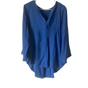 Soft Surroundings Blue Tunic Blouse